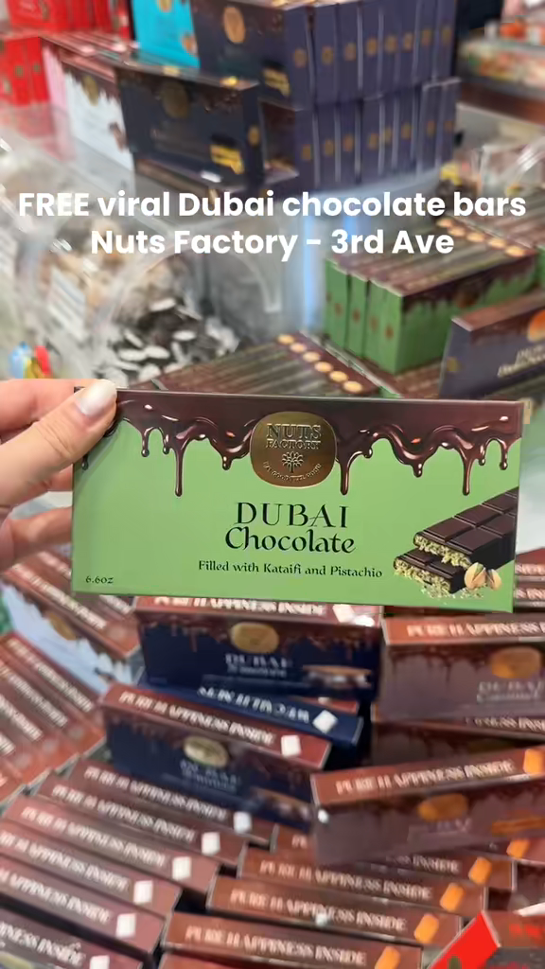 【last 1 hours £1.99】dubai style chocolate bar (10 oz 3 bags) – premium milk chocolate with golden kadayif crisps & hand harvested pistachios | imported from turkey, ships with ice pack 【last 1 hours £1.99】dubai style chocolate bar (10 oz 3 bags) – premium milk chocolate with golden kadayif crisps & hand harvested pistachios | imported from turkey, ships with ice pack