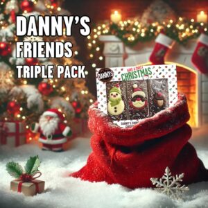[clearance sale, limited quantity.]danny's christmas chocolate friends 6 x medium 50g bars selection in gift box santa, reindeer & snowman secret santa gifts and stocking fillers christmas eve box fillers