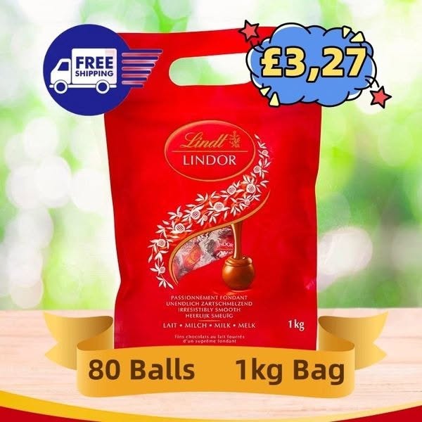 lindt lindor milk chocolate truffles – 1kg bag (approx. 80 balls) – smooth filling – christmas, gift, birthday, congratulations, sharing treat lindt lindor milk chocolate truffles – 1kg bag (approx. 80 balls) – smooth filling – christmas, gift, birthday, congratulations, sharing treat