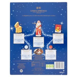 lindt milk chocolate christmas advent calendar 2025 – medium 160g – 24 chocolate figures & truffles – magical countdown gift