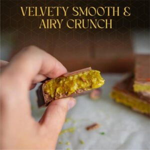 【last 1 ours】dubai style mini chocolate bar (3 oz) – premium milk chocolate with golden kadayif crisps & hand harvested pistachios | imported from turkey, ships with ice pack