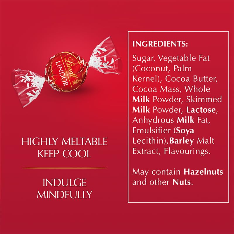 lindt lindor milk chocolate truffles – 1kg bag (approx. 80 balls) – smooth filling – christmas, gift, birthday, congratulations, sharing treat lindt lindor milk chocolate truffles – 1kg bag (approx. 80 balls) – smooth filling – christmas, gift, birthday, congratulations, sharing treat