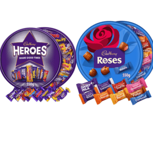 New arrivals 【clearance sale, limited quantity.】cadbury roses 550g + cadbury heroes 550g tub – assorted mini chocolates for celebrations, congratulations & birthday parties