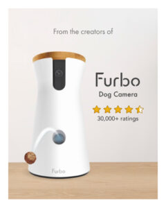 furbo 360° dog camera [basic camera]: pet monitor w/app, rotating 360° view, colour night vision, auto tracking, treat toss, barking alert. loved by millions of pet parents worldwide