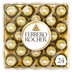 ferrero rocher pralines, chocolate gifts for christmas chocolate hamper, covered in milk chocolate and nuts, 42 pieces (525g)