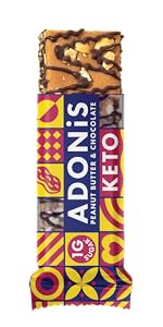 adonis hazelnut crunch & cocoa high protein keto bars (16x45g) | vegan & keto friendly | 100% natural keto snacks | sugar free, palm oil free, dairy free | low sugar & low carb | ideal for a keto diet