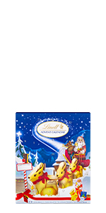 lindt milk chocolate christmas advent calendar 2025 – medium 160g – 24 chocolate figures & truffles – magical countdown gift