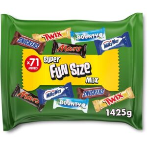 New arrivals mars mixed bulk chocolate bag 1.4kg, 71 fun size chocolate bars, mars, twix, milkyway, snickers & bounty, ideal for gift, hampers, snacks, party bags