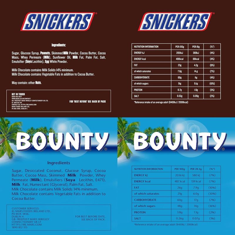 mars mixed bulk chocolate bag 1.4kg, 71 fun size chocolate bars, mars, twix, milkyway, snickers & bounty, ideal for gift, hampers, snacks, party bags mars mixed bulk chocolate bag 1.4kg, 71 fun size chocolate bars, mars, twix, milkyway, snickers & bounty, ideal for gift, hampers, snacks, party bags